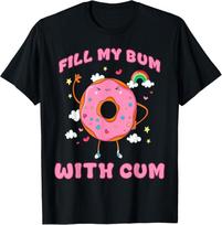 užpildyk mano užpakalį sperma unisex netinkama komedija, pikantiški posakiai Marškinėliai 3XL pink