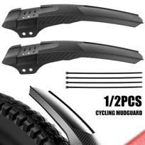 2PCS/1PC Front Rear Bicycle Mudguard MTB Bike Fender Mountain Bike Carbon Fiber Wheel Fenders Mudguard Cycling Parts 1PC