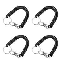 Spring Coil Stretchy Keychains Retractable Elastics Keychains Spirals Keyring 1 juoda