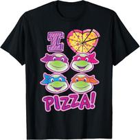 Teenage Mutant Ninja Turtles I Love Pizza T-Shirt T-Shirt S juoda