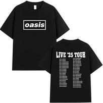 2025 Summe O-Oasis Live Tour T-Shirts Men's Women Casual High Quality 100% Pure Cotton Printed Breathable T-shirt British Y2k S