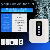 Durable 70H/40H Aquarium Oxygen Pump Rechargeable Ultra Silent Fish Tank Oxygen Pump Waterproof USB Oxygen Generator