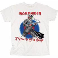 Klasikinio roko metalo grupės marškinėliai Iron Maiden IMTEE94MW04 T-shirt, Balti 3XL