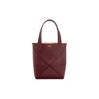 Loewe Logo Minimalist Leather Tote Bag Women tote bags Deep-Burgundy A657V25X01-7240 Basic Set (Bag+Dust Bag)