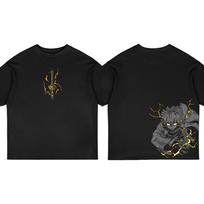 Zenitsu Agatsuma Demon Slayer Kimetsu No Yaiba T-shirt Vintage Washed Oversized Men Women T-shirts Male Hip Hop Gothic Tees 4XL
