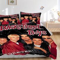 3 vnt. Backstreet Boys patalynės užvalkalų komplektas miegamajam - Apima 1 antklodės užvalkalą ir 2 pagalvių užvalkalus (Šerdis neįtrauktas) yy251015223 135x200cm brown