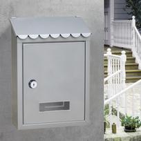 Mailbox 22x6.5x30cm Mail Locking Mail Box Home Gate Newspaper Install Screws sidabras