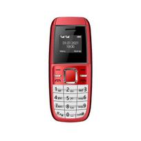 Mini BM200 Mini Keypad Phone Dual-Cards Dual Standby Without Camera 0.66 Inch GSM Quad Band Spare Small Cell Phone for Elderly raudona