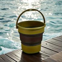 1Pc 5L multifunctional foldable storage bucket, leak-proof and portable. Collapsible water container ideal for camping, fishing