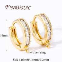 Earring Fixtures 18K Gold Plated Earwires Fasteners Luxury Earrings Hook Clasp Accessories For Earrings DIY Women's Jewelry 1 pair