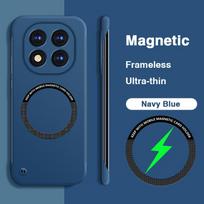 Wireless Charging Magnetic Phone Case for Xiaomi Redmi Note 15 14 Pro Plus 15 Pro+ 14Pro Note14 15 5G Hard Back Cover Funda Redmi Note 14 Pro tamsiai mėlyna spalva