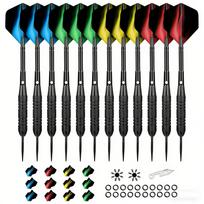 Professional 12 Pack Darts 24g, Freccette Metal Dart Set with Aluminum Shafts for Casual Play gryna