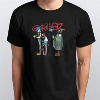 Men's and Women's T-shirts Music Band Gorillaz PUNK ROCK  Unisex T-SHIRT S M L XL XXL 3 4 XL Black XL