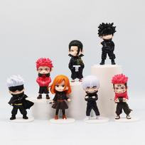 7Pcs/Set Jujutsu Kaisen Anime Figure Model Gojo Megumi Itadori Yuji Fushiguro Megumi Figure Ornament Model Toy Doll Gift No box