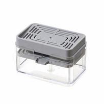 Press Type Sink Drain Soap Dispenser Multi-functional Space Saving Kitchen Detergent Container Detachable Quick Refill pilka