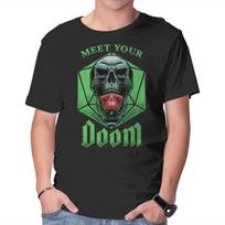 Unisex Crew Neck T-Shirt Meet Your Doom Graphic Short Sleeve Casual Tee XXXXL