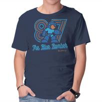 Unisex Crew Neck T-Shirt The Blue Bomber Graphic Short Sleeve Casual Tee S