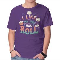 Unisex Crew Neck T-Shirt I Like The Way You Roll Graphic Short Sleeve Casual Tee XXXXL