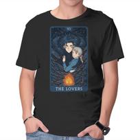 Unisex Crew Neck T-Shirt The Lovers Ghibli Graphic Short Sleeve Casual Tee XXXL