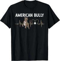 Men's and Women's T-shirts American Bully Dog Heartbeat XL American Bully GUNISEX TEE SIZE S-XL MADE IN USA M