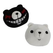 Nuostabus Danganronpa Junko Enoshima Cosplay Perukas Su Mielais Meškiuko Ir Triušio Plaukų Sagtukais Wig Only white