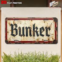 Bunker Funny Vintage Aluminum Sign x Inch Distressed Metal Wall Plaque Patio Courtyard Garden Fence Art Decor 15x30cm(5.9x7.8inch)