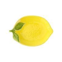 Stilingas citrinų rašto keraminis šaukšto padėkliukas, salotų dubenėlis, lėkštė, desertų serviravimo indai šeimos susibūrimams, renginiui, dovanai yellow