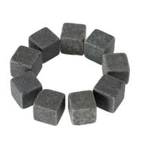 HK11470-Pierres à Whisky glacées. Cubes refroidissants. Poche en granit. Réutilisables. 9 pièces