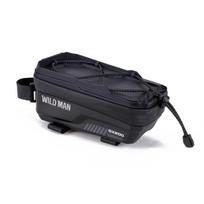 WILD MAN GX200 Mountain Bike 1L Front Frame Bag Hard Shell EVA Bicycle Top Tube Phone Pouch PU+EVA&Unisex juoda
