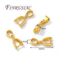 5-15 Pcs 18K Gold Plated Brass Bails Connectors Bale Pinch Pendant Clasp Clips,Pinch Bails,Jewelry Bail,DIY Jewelry Accessories 5 pieces