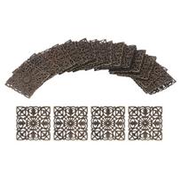 50pcs Antique Bronze Iron Filigree Charm Filigree Connector Pieces  For Craft Making