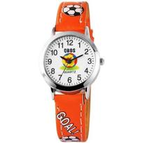 Montre enfant - QBOS - Felix - Bracelet orange simili cuir - Boîtier métal 28 mm - Mouvement quartz oranžinė