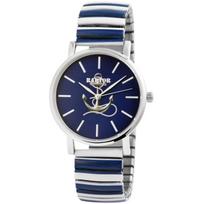Montre - RAPTOR - Colorful Edition - Boîtier 36 mm argenté - Cadran bleu - Bracelet acier extensible bicolore balta