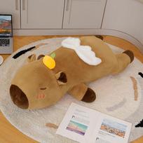 60-100cm Kawaii Kapibala Plush Toy Capybara With Wings Animal Soft Stuffed Toy Cute Big Capibala Doll Kids'S Pillow Travel Gift 60cm ruda