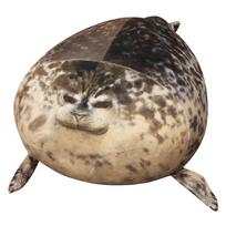 30~80cm Lovely Sea Lion Plush Toys Soft Marine Animal Seal Stuffed Doll for Kids Gift Sleeping Pillow 3D Novelty Throw Pillows 30cm pilka spalva