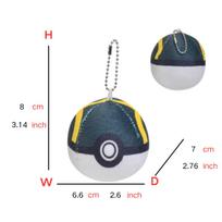 Pokemon Plush Keychain Pendant Poké Ball Gengar Charmander Psyduck Mew Jigglypuff Cartoon Kawaii sale Figure Toy Decor gray