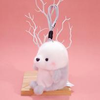 Marine Animals Plush Keychain: Dolphin, Seal, Orca, and Shark Pendants 14 cm