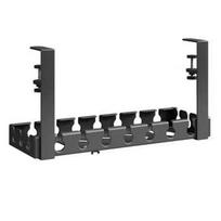 Extendable Under Desk Cable Management Tray No Drilling Sturdy Cable Tray Adjustable Clamps Space Saving Cord Hider Raceway