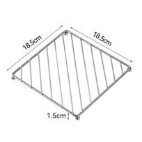 Stainless Steel Round Square Placemat Pan Pot Mat Holder Stand Hot Placemats Cookware Mats Drink Coasters Kitchen Tools Placemat (as the picture,onesize)