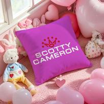 Luxury S-Scotty C-Cameron Cushion Cover Pattern Printed Pillowcase For Living Room Sofa Cushion Cover & Bedroom Decor Peach skin 18*18(CM)-1Pcs