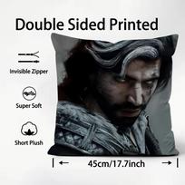 C-Clair Obscurr Expedition 33 Cushion Cover Plush Fabric Soft Double-Sided Printed Sofa Warm Winter Home Child Gift Pillow Case Peach skin 18*18(CM)-1Pcs