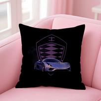 Luxury Car K-Koenigsegg Cushion Cover Natural Linen Pillow Case Double-Sided Print Decorative Sofa Pillowcase Home Decor Gift Peach skin 18*18(CM)-1Pcs