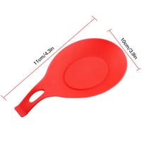 Silicone Soup Spoon Mat Insulation Scoop Pad Waterproof Non\-slip Kitchen Tableware Cushion 2021 raudona