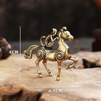 1PCS Horse Figurines Miniatures Brass Feng Shui Figurines Bless Your Career With Success Home Office Desktop Decoration Gift