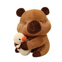 50cm Cute Capybara Plush Toy Kawaii Hug Yellow Duck Stuffed Cartoon Animal Plushie Soft Capibara Doll Birthday Gift Room Decor 25cm