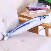 Pet Plush Cat Catnip Toy Teeth Teasing Cat Toy Simulated Fish Cat Fish Throw Pillow (as the picture,20CM)