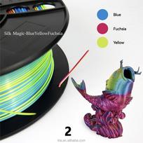 Silk Tri-Colors Coextrusion 3D Printer Filament 1Kg 1.75Mm Silk Gold-Green-Black Printing Plastic Rods 3D PLA Filament 3D Printing Filaments&ABS