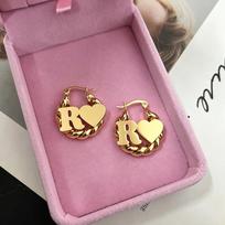 Mini Name Twist Hoop Earrings Custom Name Kids Earrings Letter Name Hoops for Baby New Born Gifts 25mm auksinė