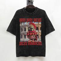 Bri Bri Bicus Dicus Italian Brainrot Meme T Shirts Washed Short Sleeve TShirt for Men Women Streetwear Summer Tee Shirt S