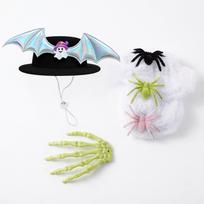 Halloween Costume Set with Hat Accessories for Adult Party Dress Up One Size juoda